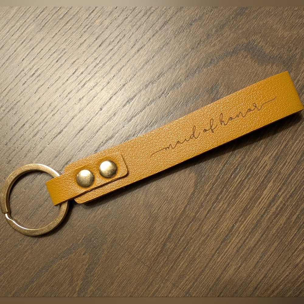 Maid of Honor Leather Keychain